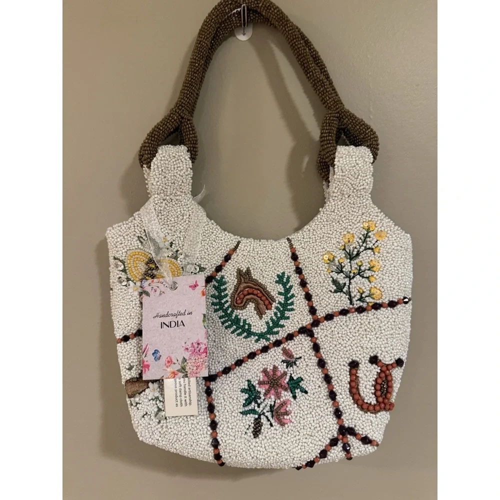 New Release Handcrafted in India Cowboy Western Horse Beaded Bag Viral TikTok